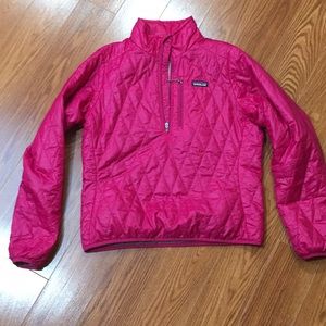 Patagonia Nanopuff popover Raspberry Large jacket